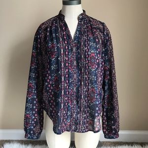 Abercrombie & Fitch Floral Long Sleeve Shirt